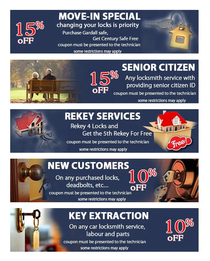 Locksmith Master Shop Gaithersburg, MD 301-969-3228 - coupon21-set-five